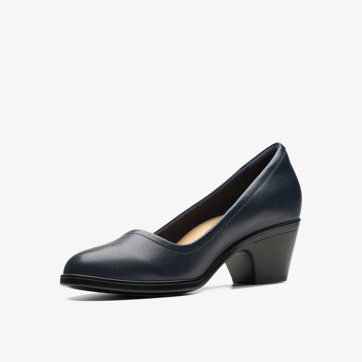 Clarks Emily2 Ruby Navy Leather