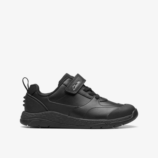 Clarks Steggy Stride Kid Black Leather