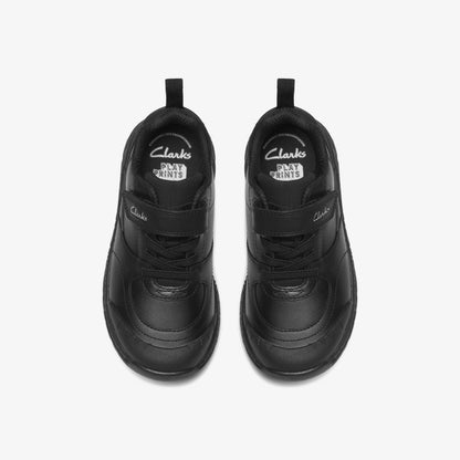 Clarks Steggy Stride Kid Black Leather