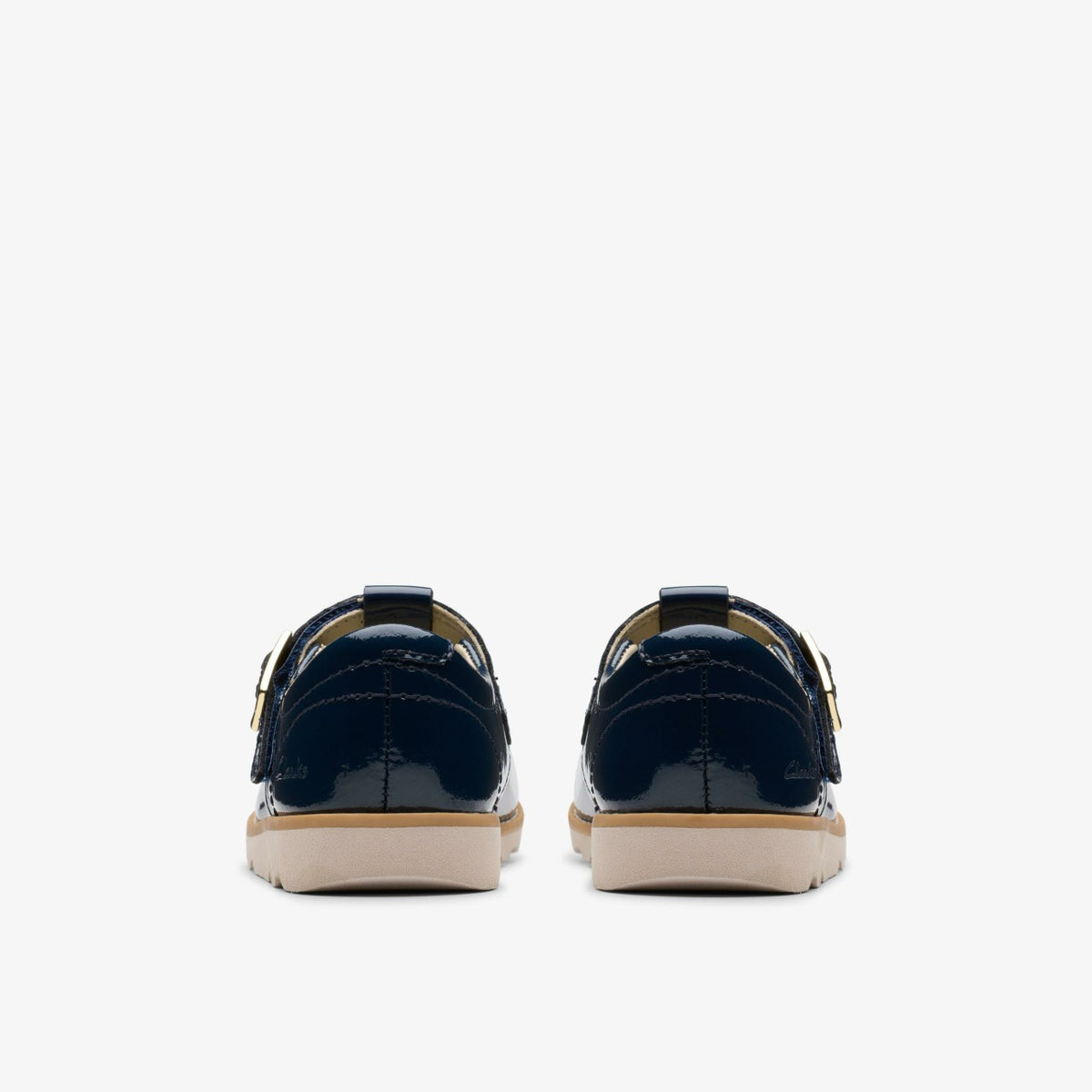 Clarks Crown Print Toddler Navy Patent