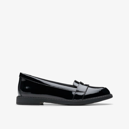 Clarks Scala Loafer Kid Black Patent
