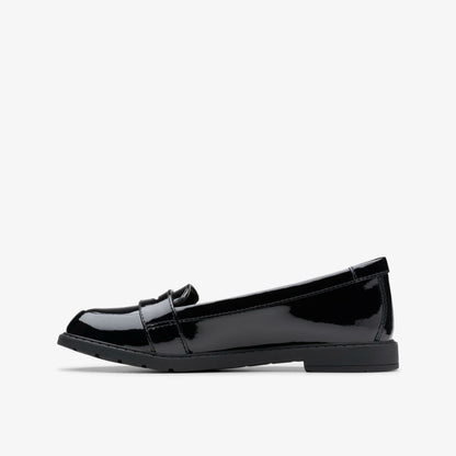 Clarks Scala Loafer Kid Black Patent