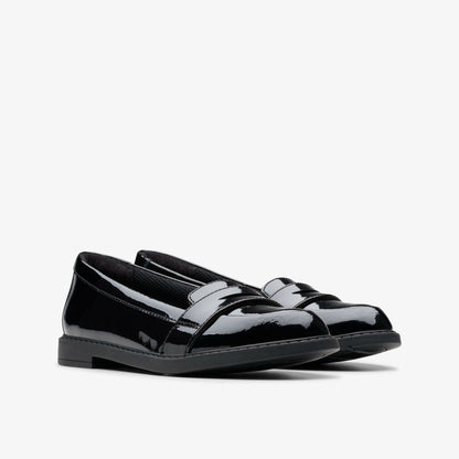 Clarks Scala Loafer Kid Black Patent