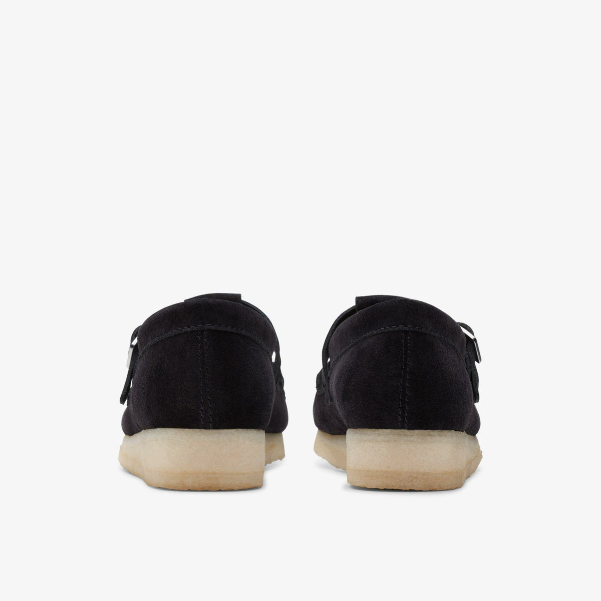 Clarks Wallabee T Bar Black Suede