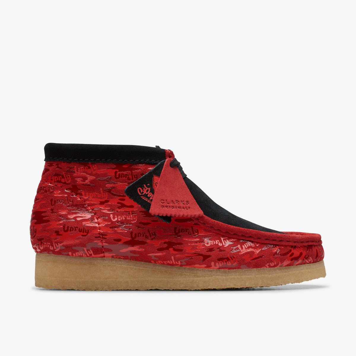 Clarks Wallabee Boot Red Camouflage
