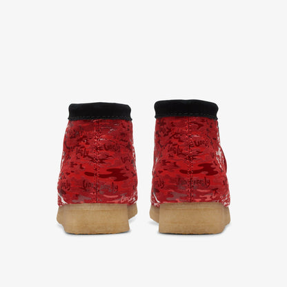 Clarks Wallabee Boot Red Camouflage