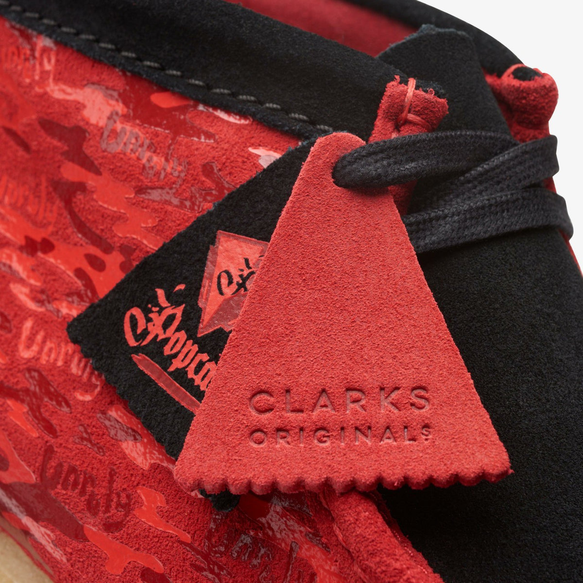 Clarks Wallabee Boot Red Camouflage