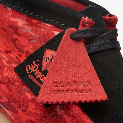 Clarks Wallabee Boot Red Camouflage