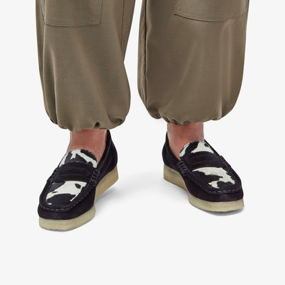 Clarks Wallabee Loafer Cow Print HairOn