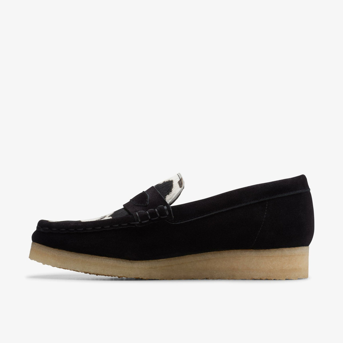 Clarks Wallabee Loafer Cow Print HairOn