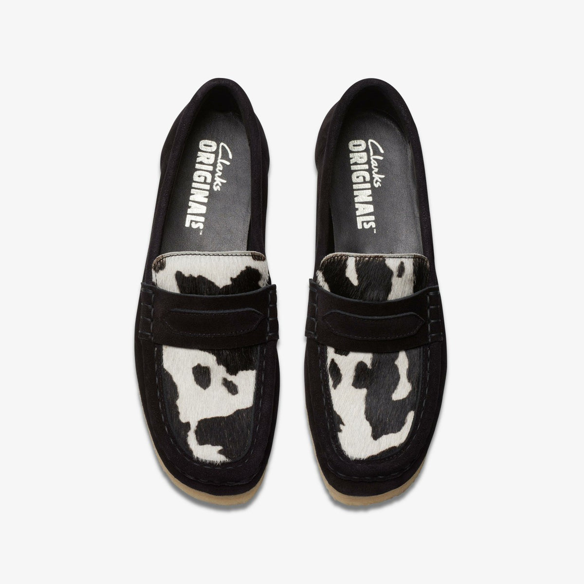 Clarks Wallabee Loafer Cow Print HairOn