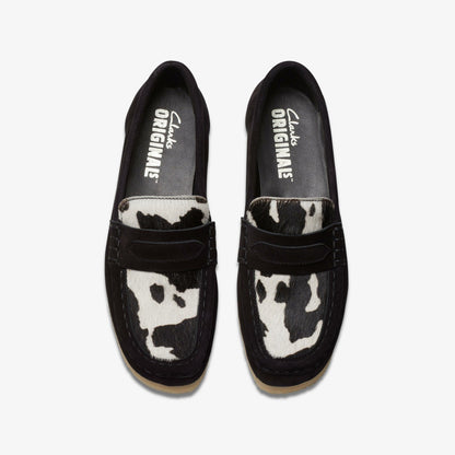 Clarks Wallabee Loafer Cow Print HairOn