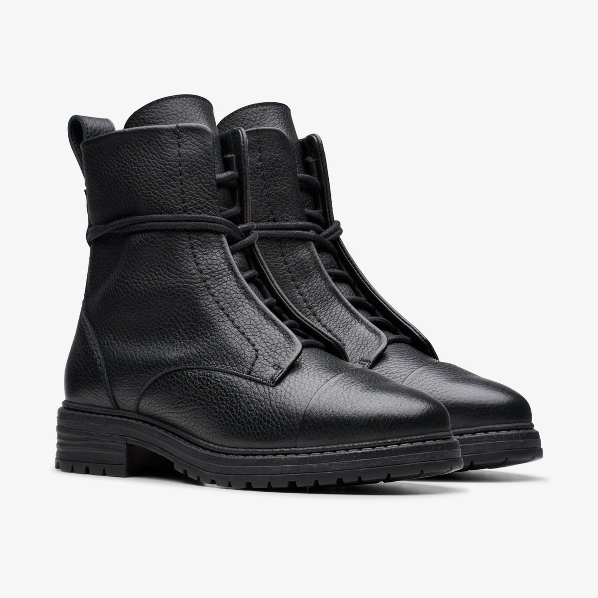 Clarks Rixley Lace Black Leather