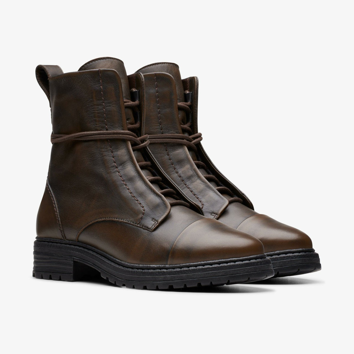 Clarks Rixley Lace Dark Brown Leather