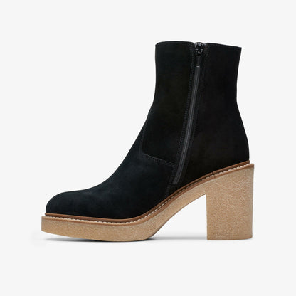 Clarks Colden Up Black Suede