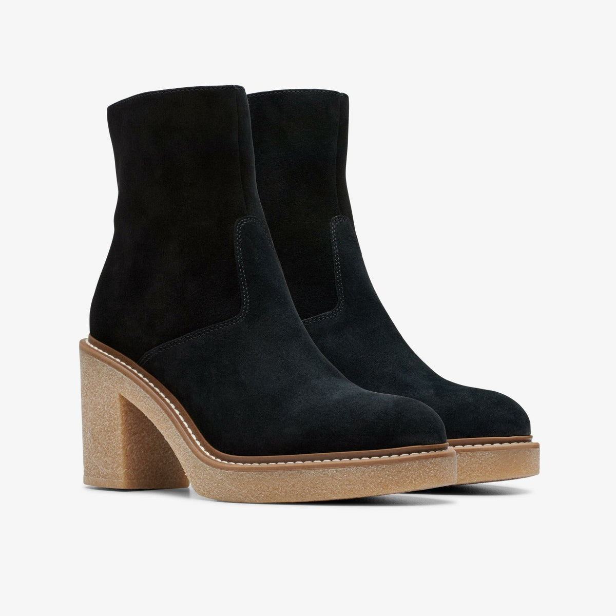 Clarks Colden Up Black Suede