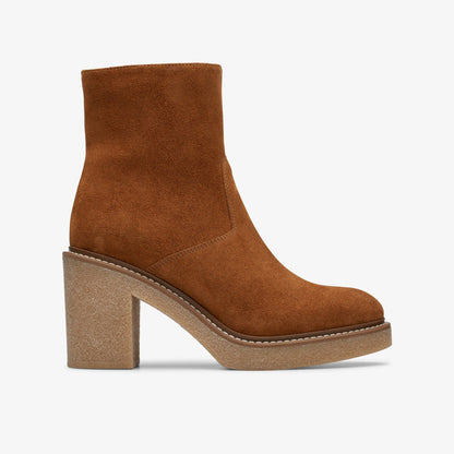Clarks Colden Up Dark Tan Suede