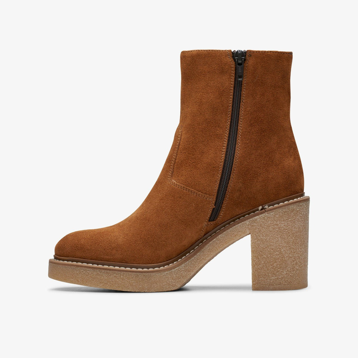 Clarks Colden Up Dark Tan Suede