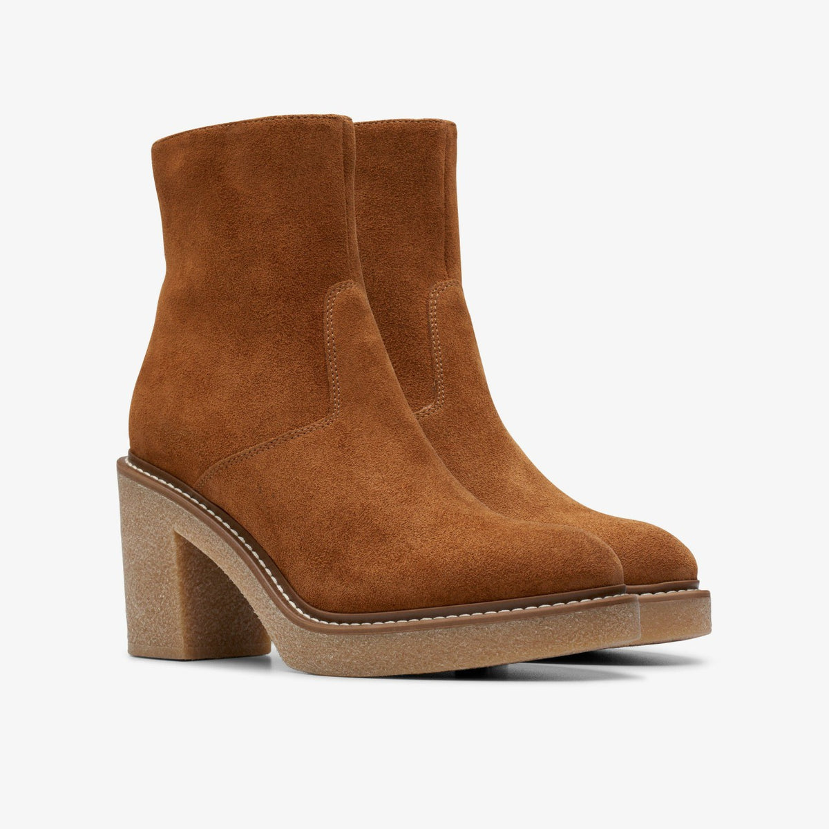 Clarks Colden Up Dark Tan Suede