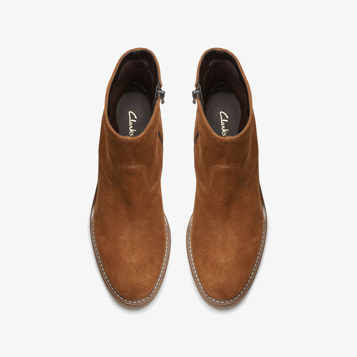 Clarks Colden Up Dark Tan Suede