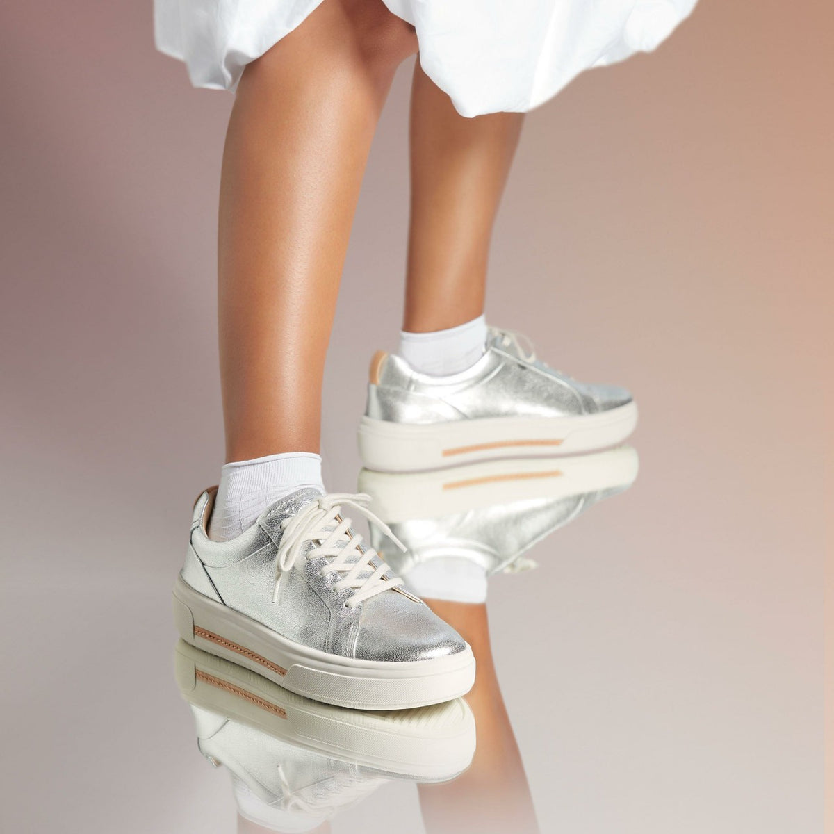 Clarks Hollyhock Walk Silver Leather