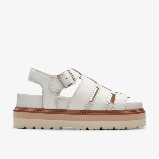 Clarks Orianna Twist Off White Leather
