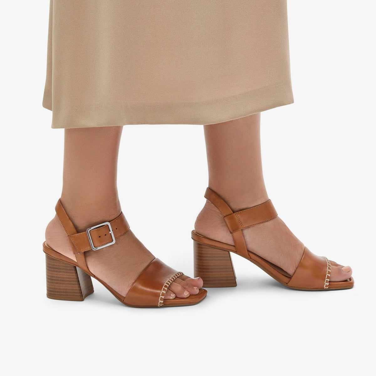 Clarks Siara 65 Buckle Tan Leather