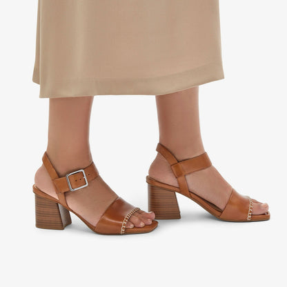 Clarks Siara 65 Buckle Tan Leather