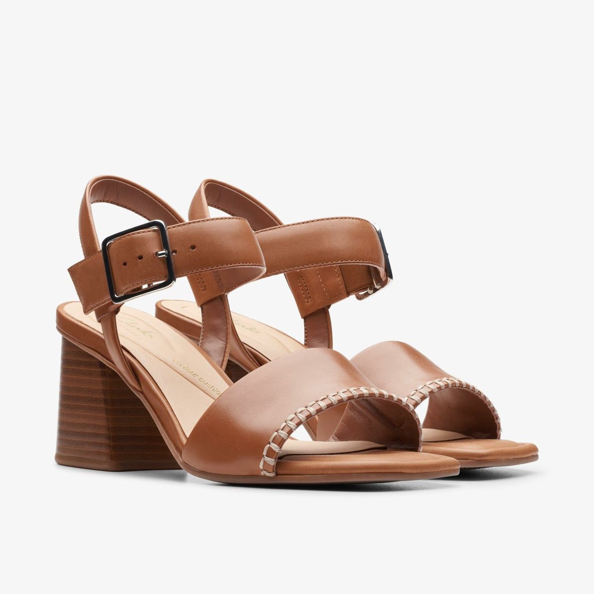 Clarks Siara 65 Buckle Tan Leather