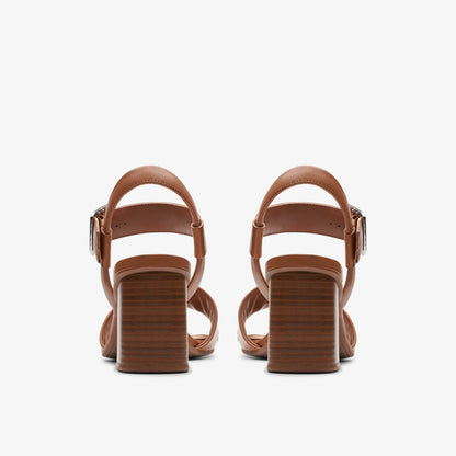 Clarks Siara 65 Buckle Tan Leather