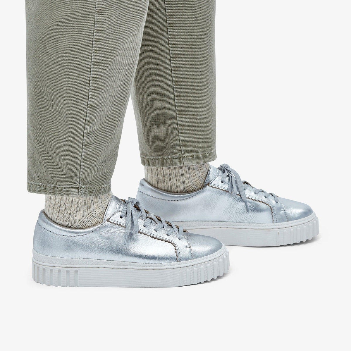 Clarks Mayhill Walk Silver Metallic