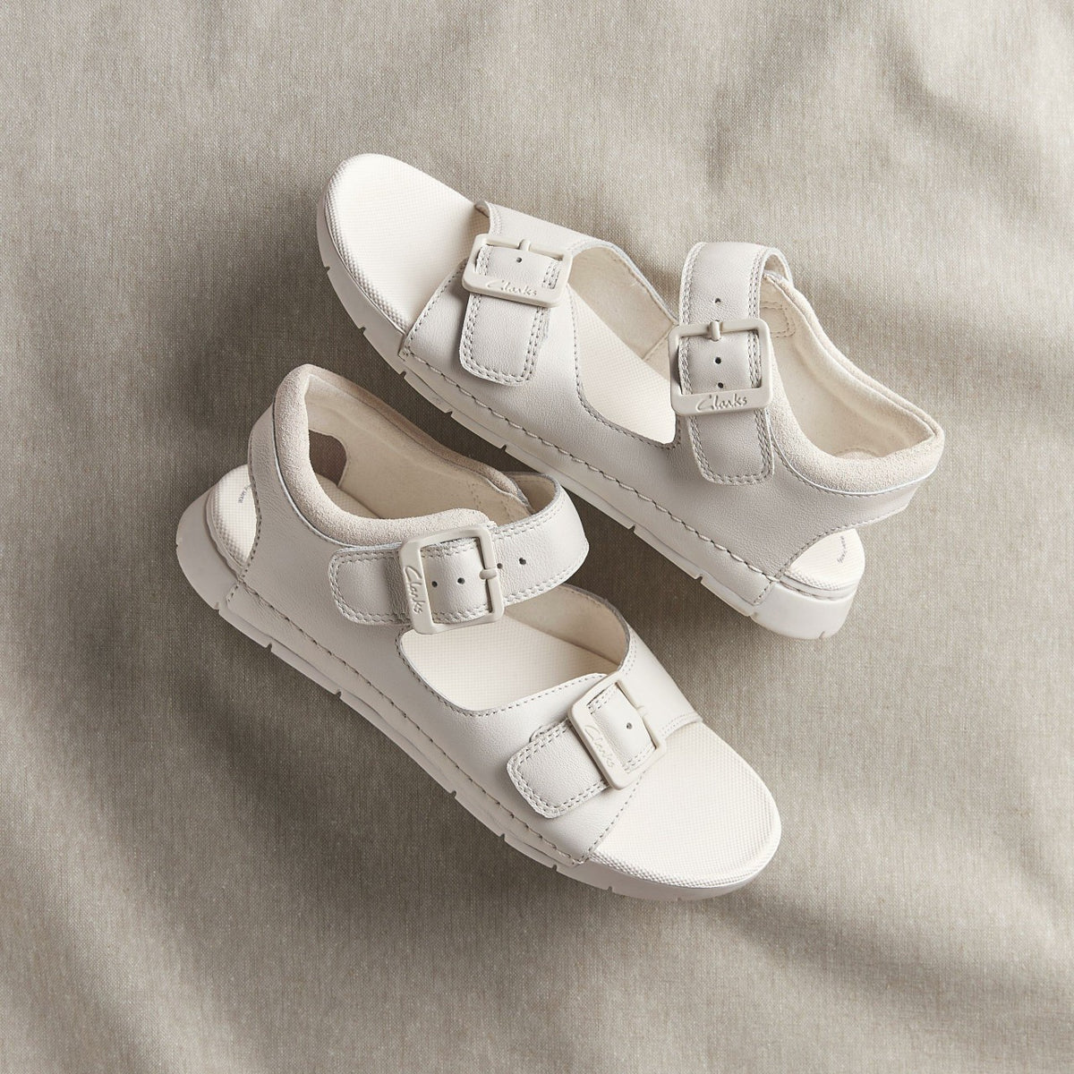 Clarks Baha Beach Kid White