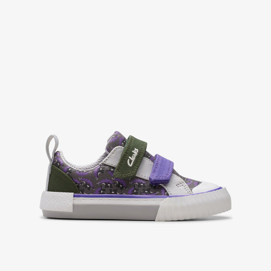 Clarks Foxing Steggy Toddler Grey Combination
