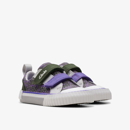 Clarks Foxing Steggy Toddler Grey Combination