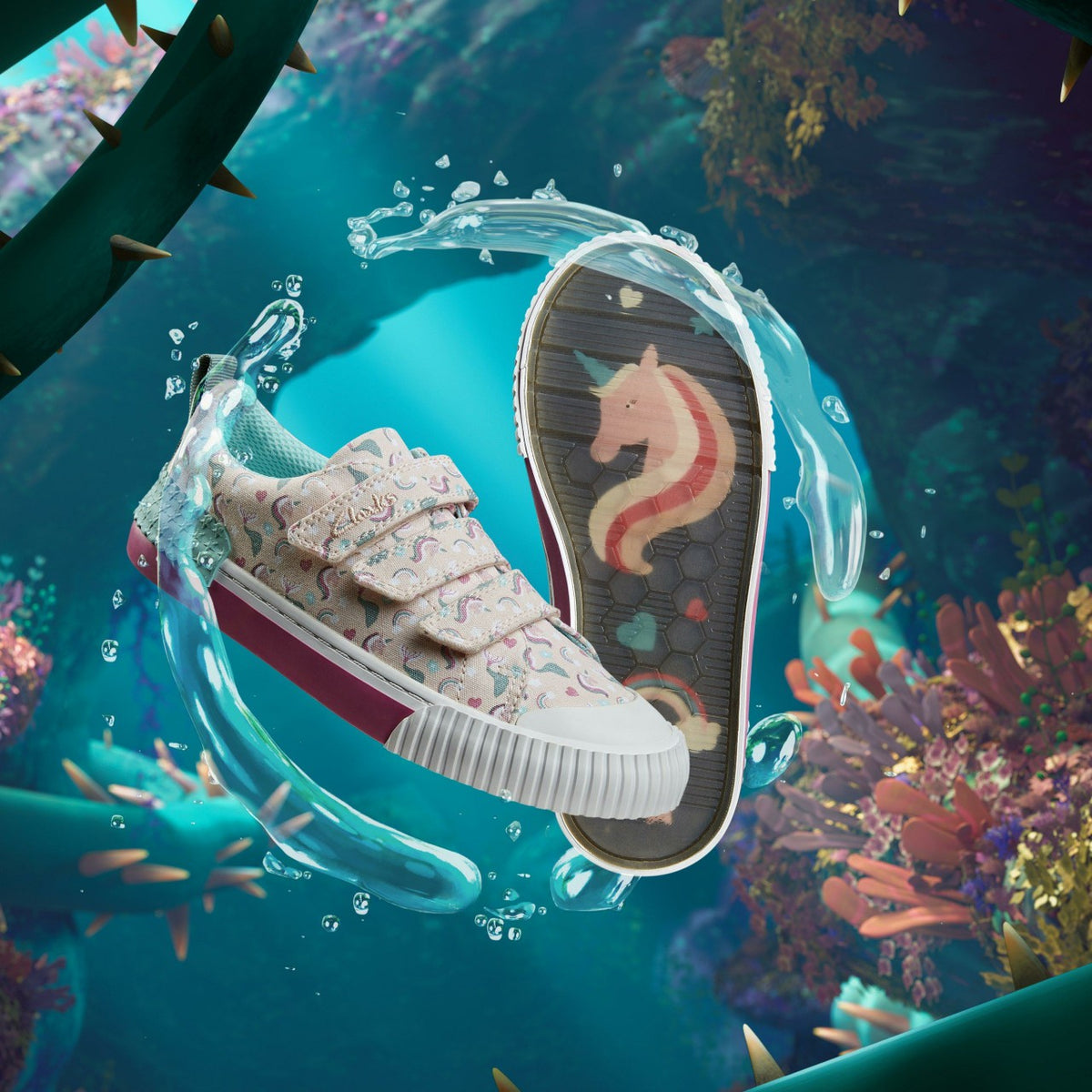 Clarks Foxing Myth Kid Pink Multicolour