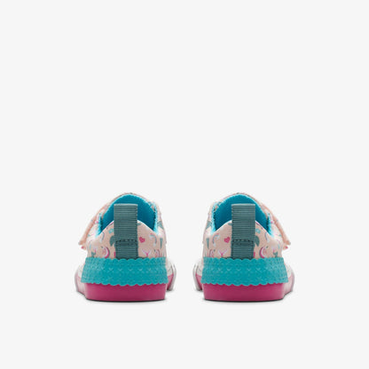 Clarks Foxing Myth Toddler Pink Multicolour