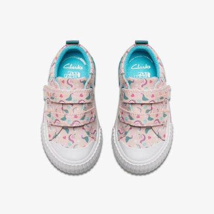 Clarks Foxing Myth Toddler Pink Multicolour
