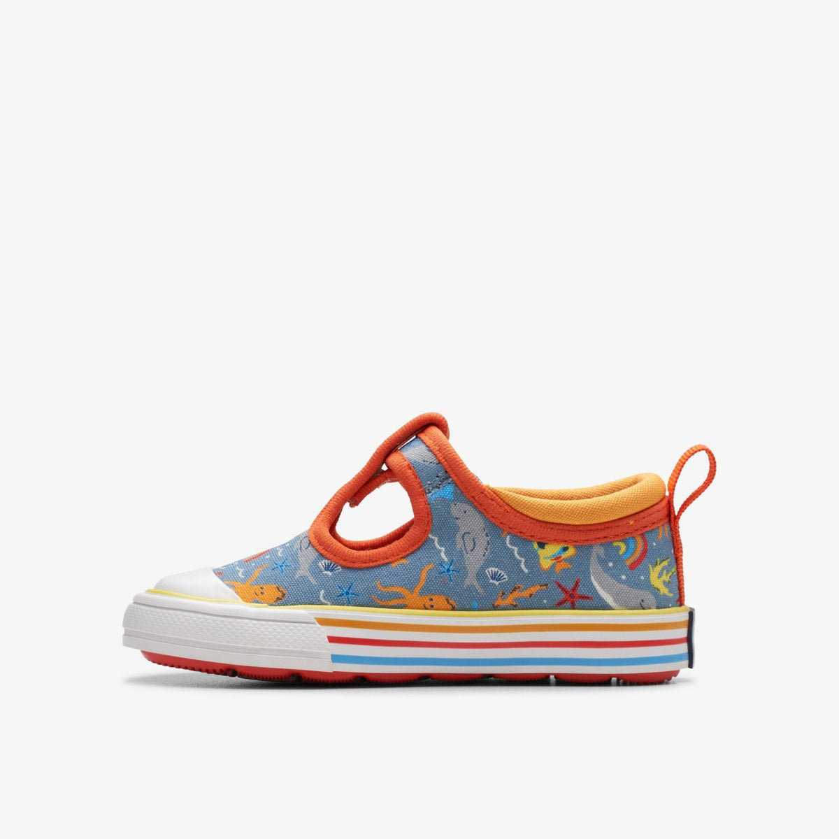 Clarks Foxing Fish Toddler Grey Print