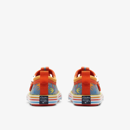 Clarks Foxing Fish Toddler Grey Print