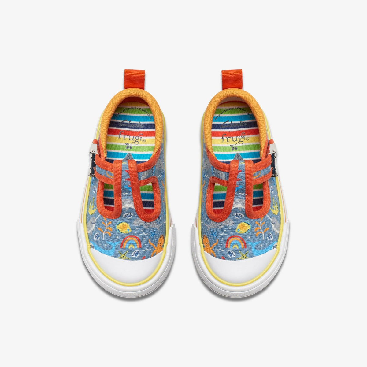 Clarks Foxing Fish Toddler Grey Print