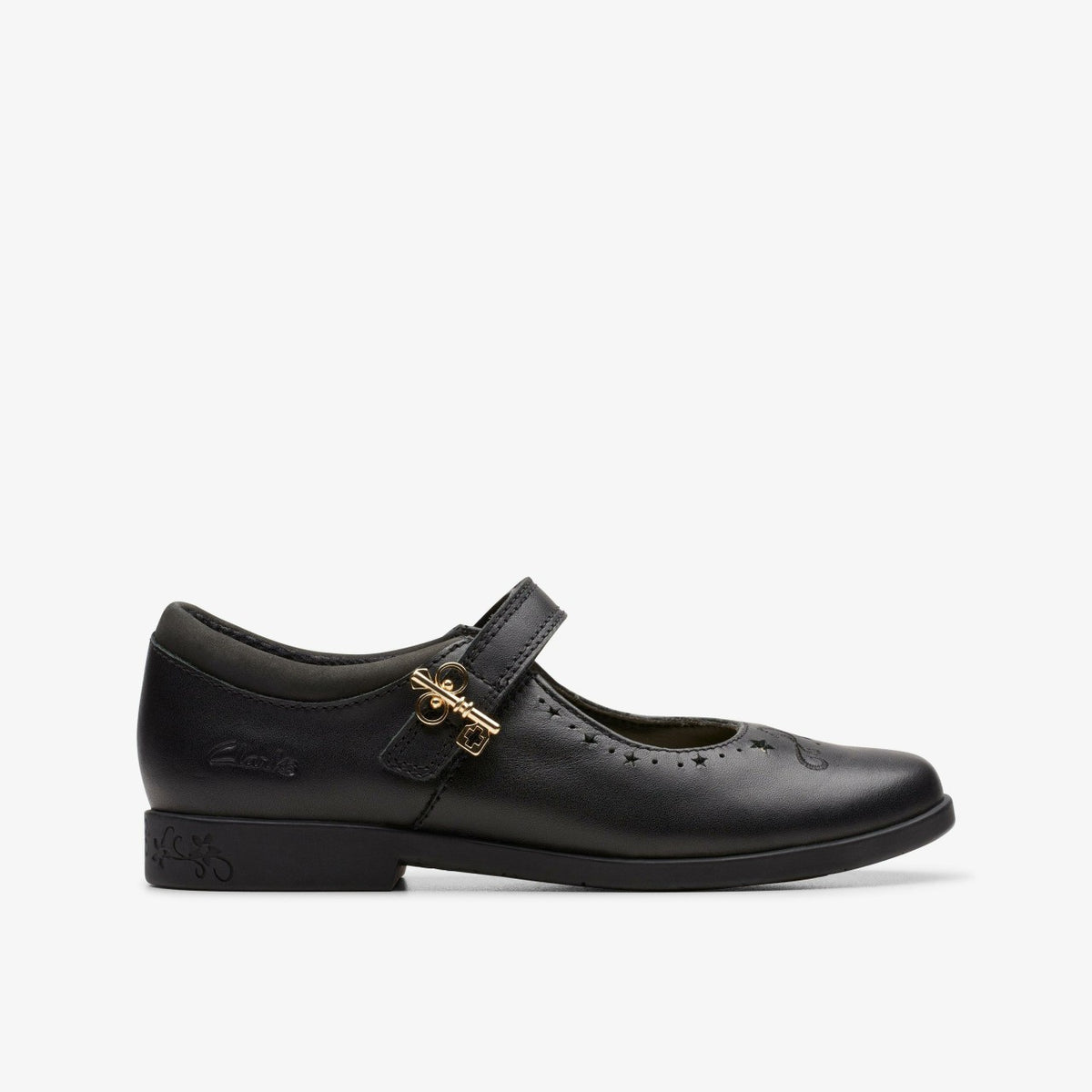 Clarks Lock Magic Kid Black Leather