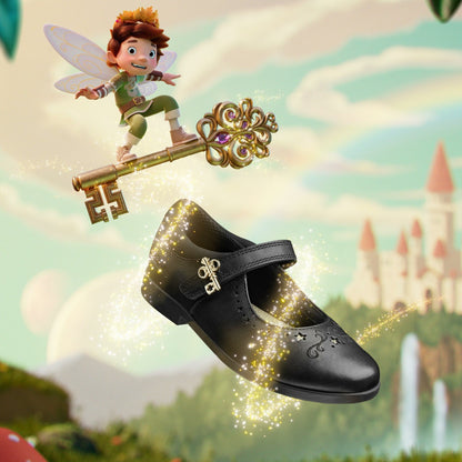 Clarks Lock Magic Kid Black Leather
