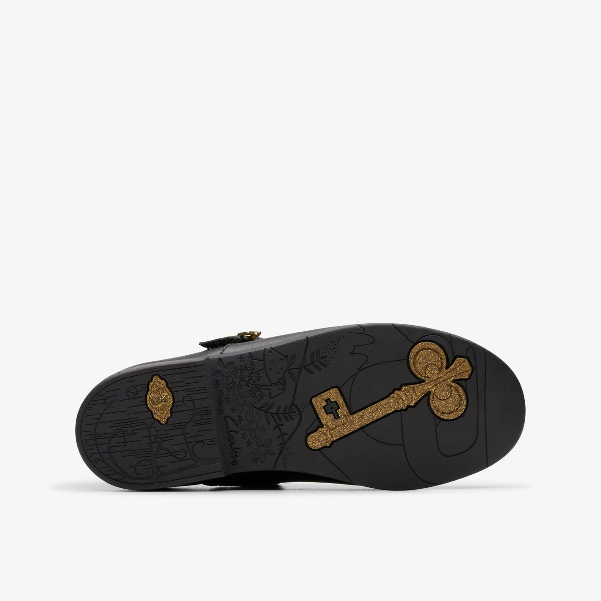 Clarks Lock Magic Kid Black Leather