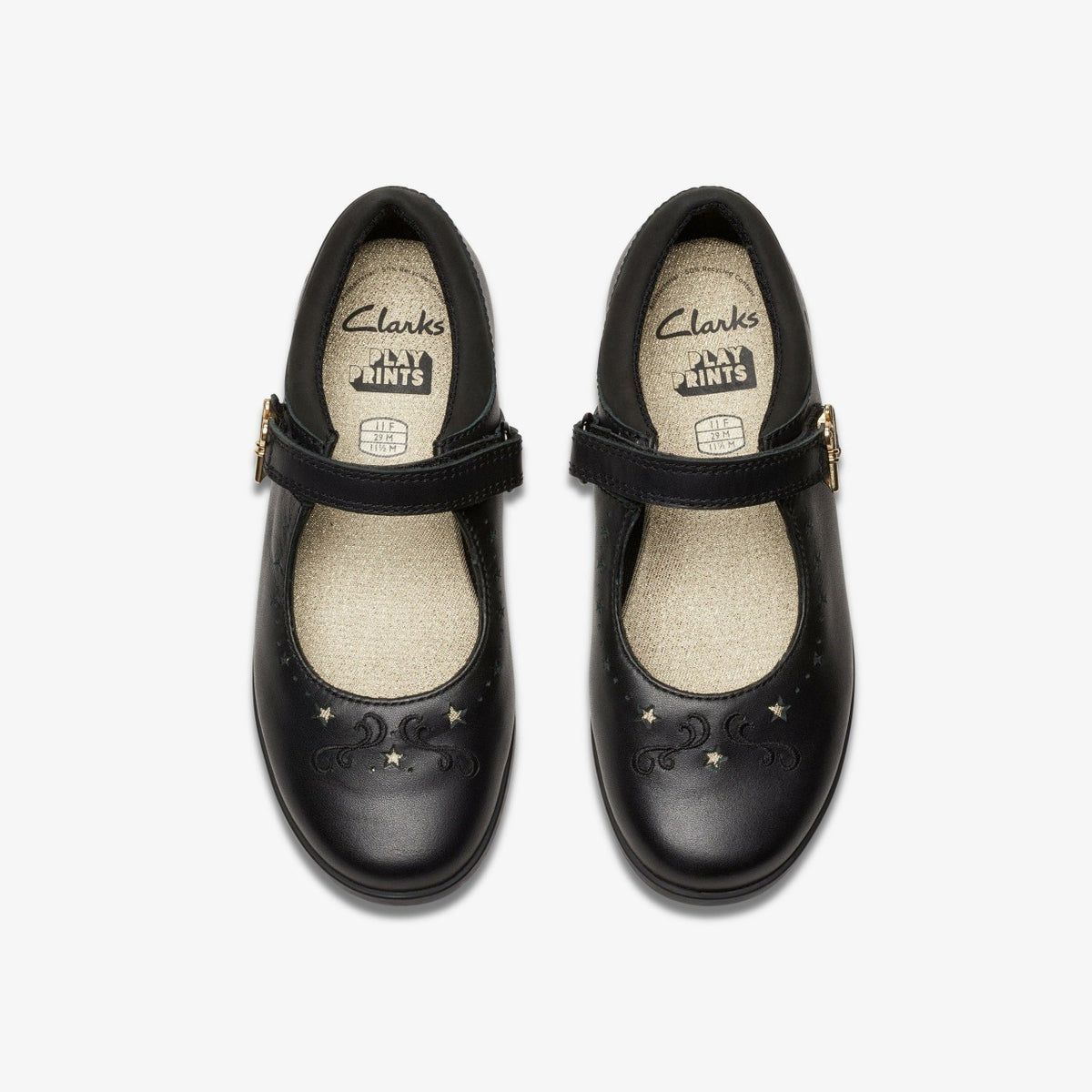 Clarks Lock Magic Kid Black Leather