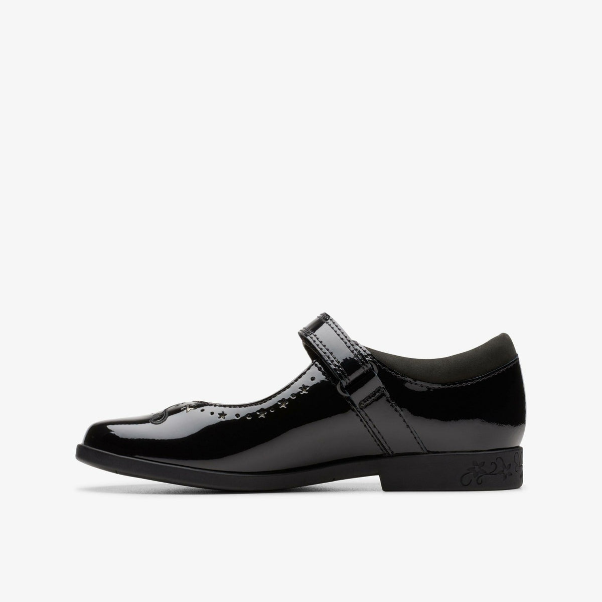 Clarks Lock Magic Kid Black Patent