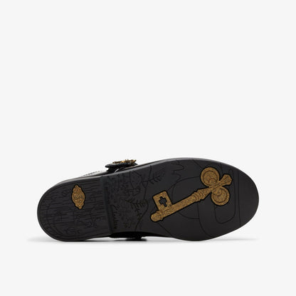 Clarks Lock Shine Kid Black Patent