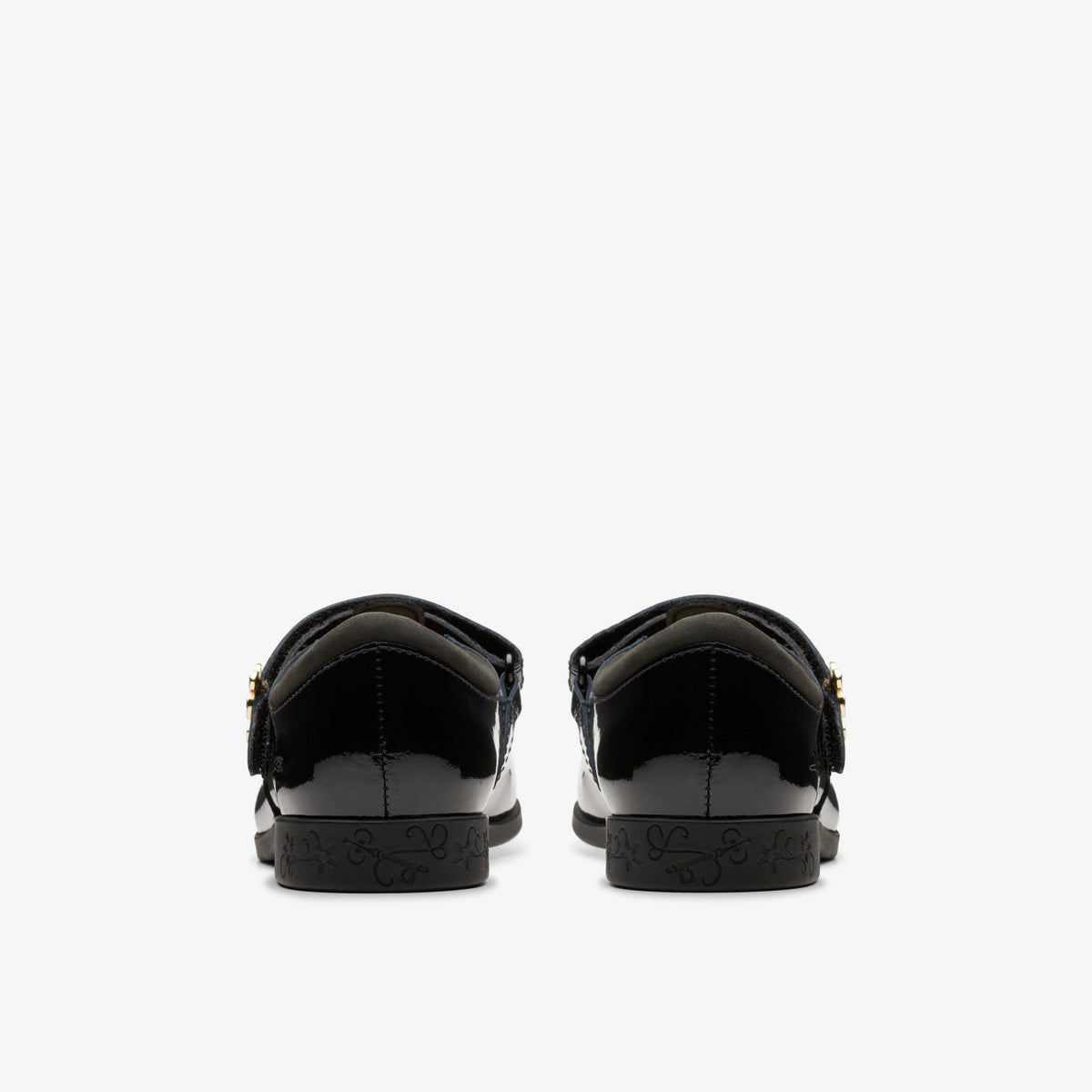 Clarks Lock Shine Kid Black Patent