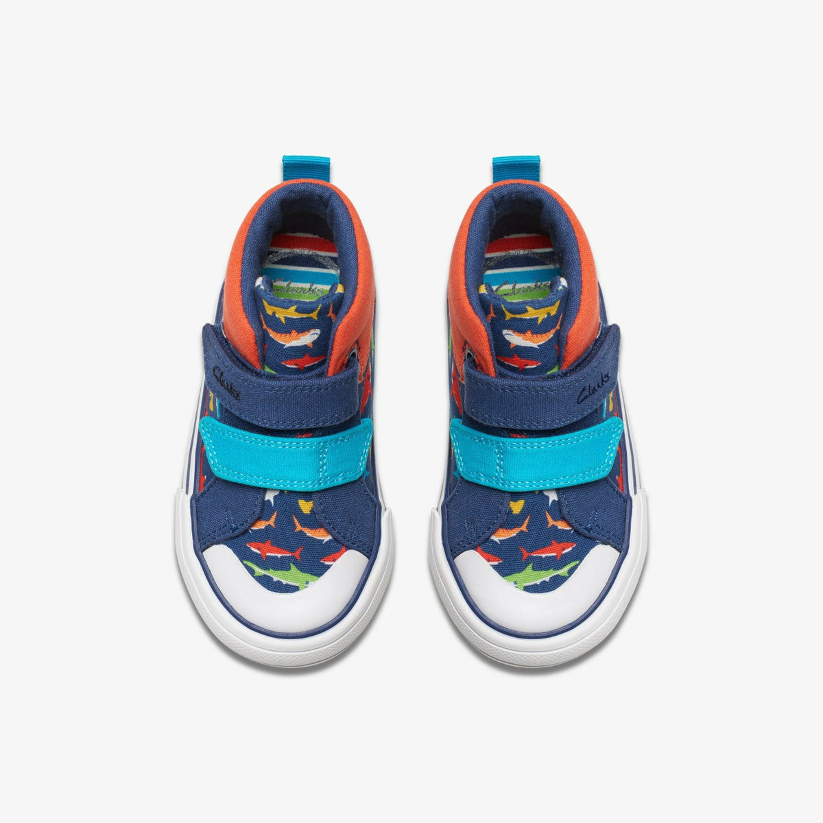 Clarks Foxing Save Hi Toddler Navy Print
