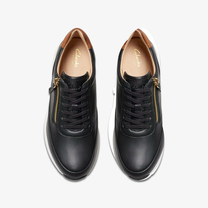 Clarks Tivoli Zip Black Leather