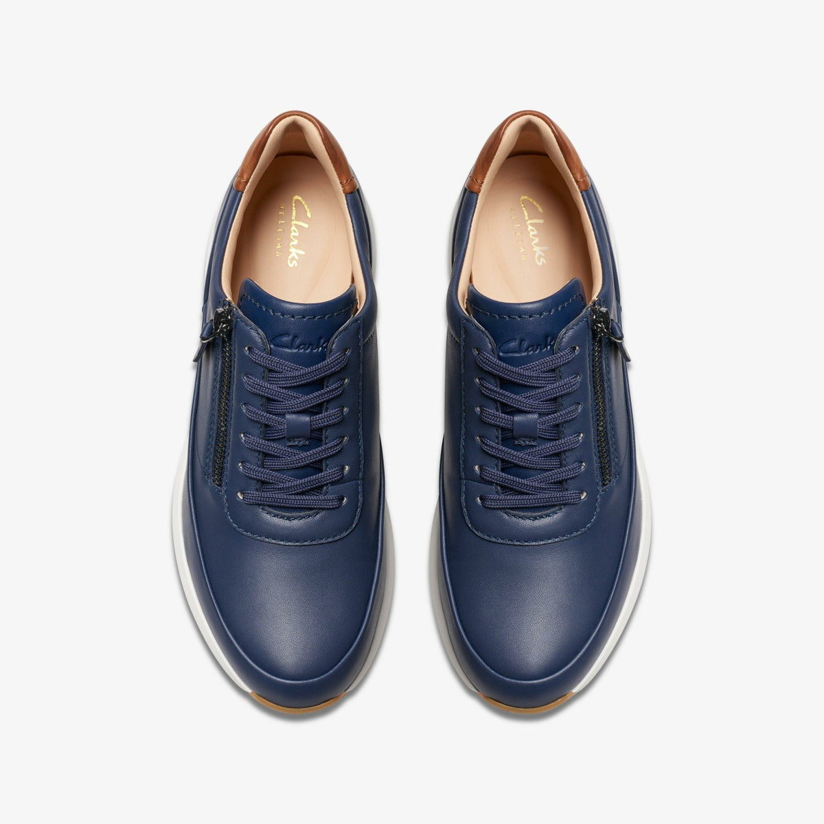 Clarks Tivoli Zip Navy Leather